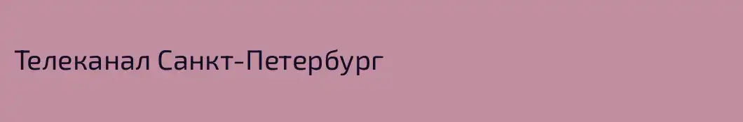 Телеканал Санкт-Петербург